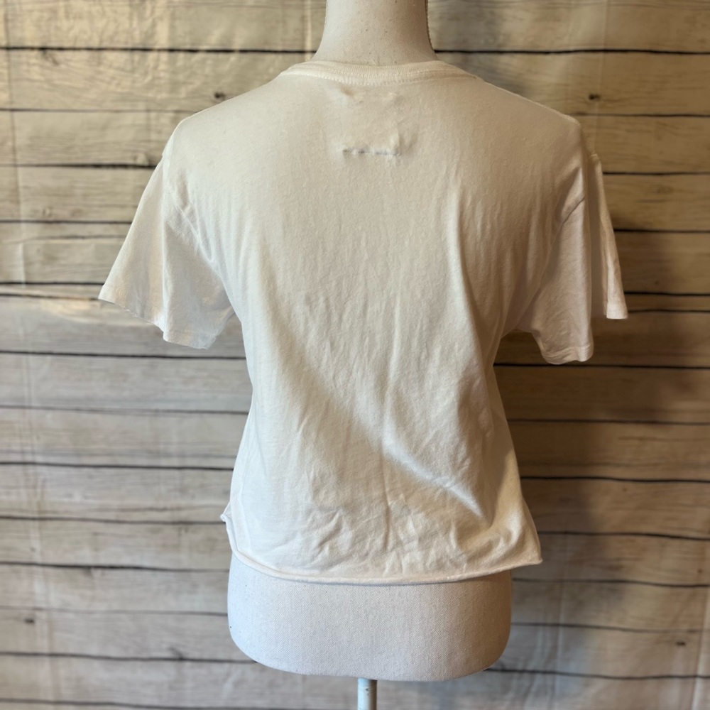 League Cream Graphic Thankful Crop T-Shirt Short Sleeve - Picture 5 of 6